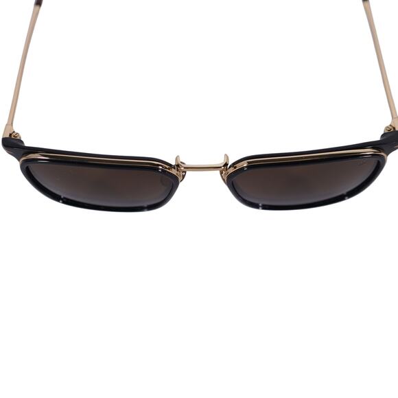 David Beckham Lightweight Square Sunglasses- Black Gold / Brown - NWT - Picture 7 of 9